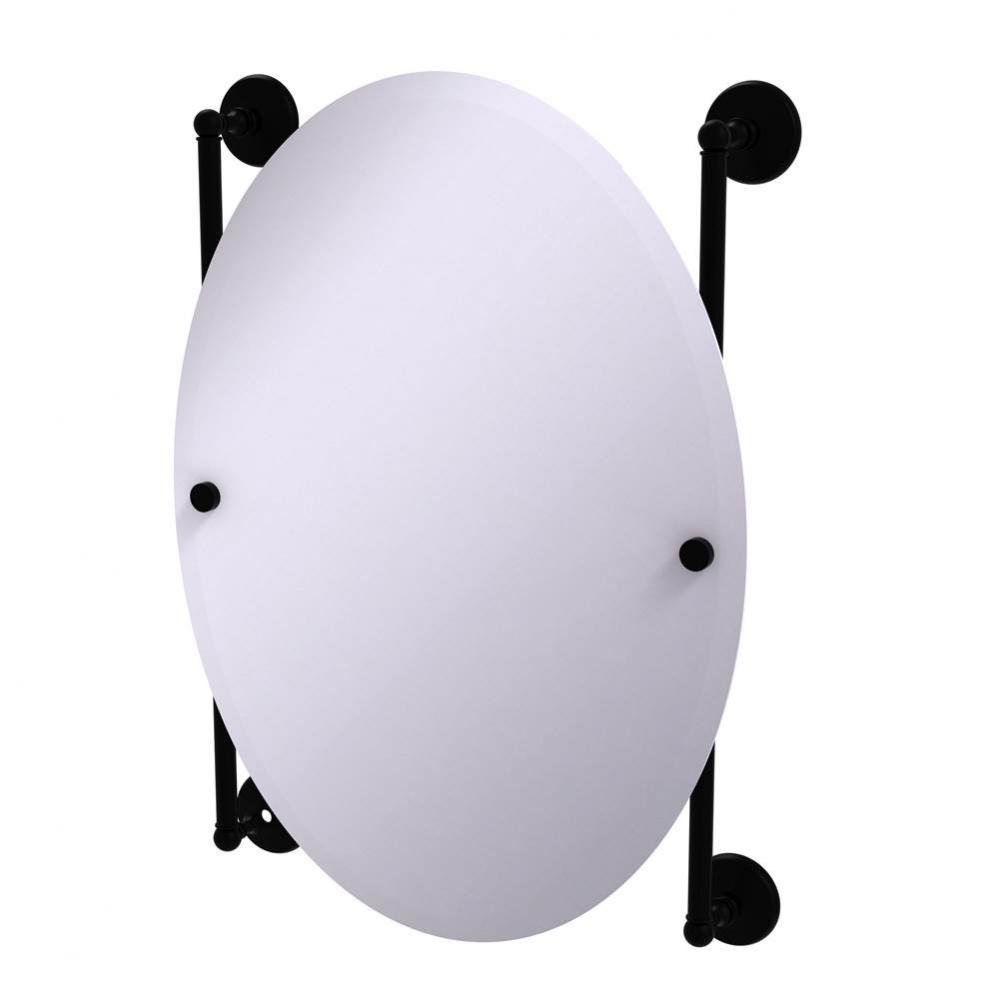 Monte Carlo Collection Oval Frameless Rail Mounted Mirror