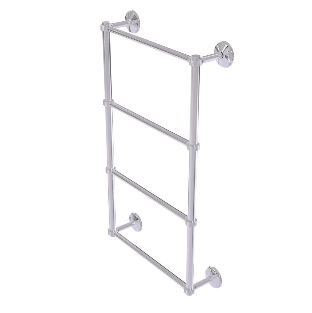 Monte Carlo Collection 4 Tier 30 Inch Ladder Towel Bar with Groovy Detail