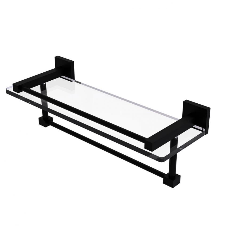 Montero Collection 16 Inch Gallery Glass Shelf with Towel Bar