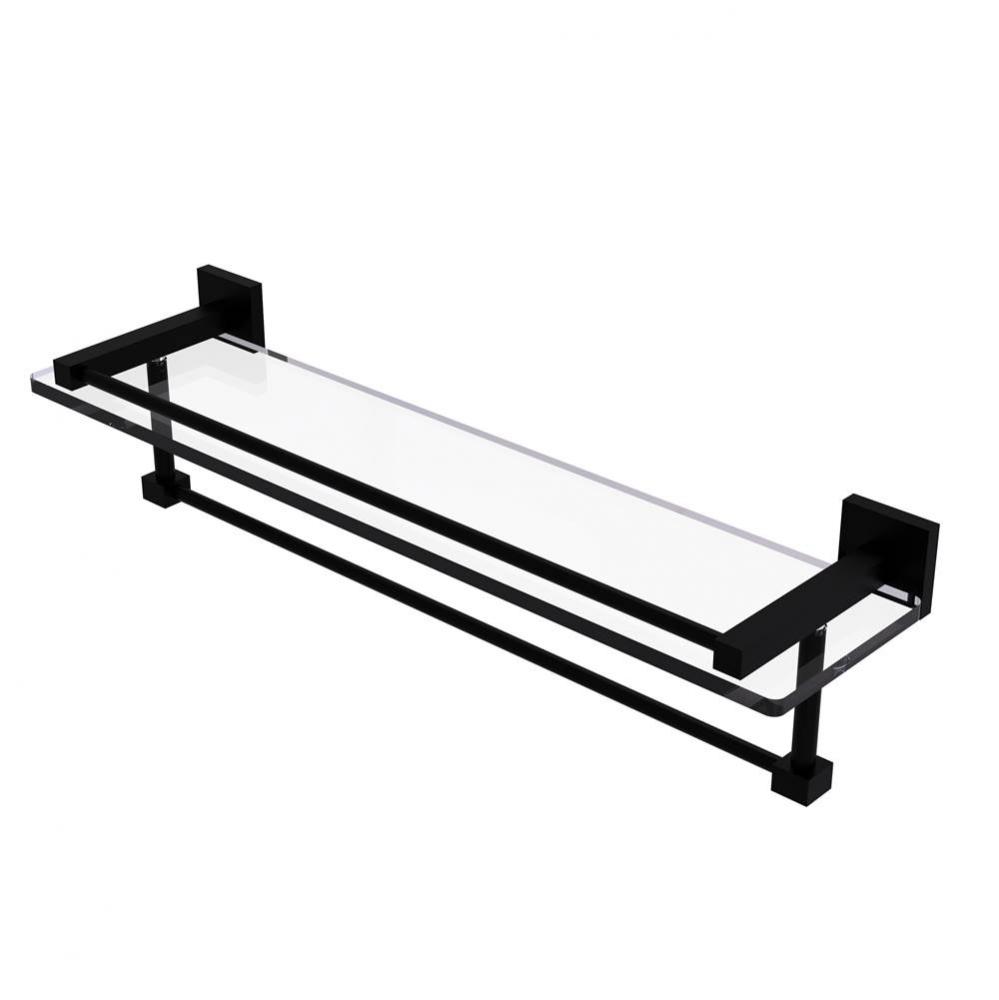 Montero Collection 22 Inch Gallery Glass Shelf with Towel Bar