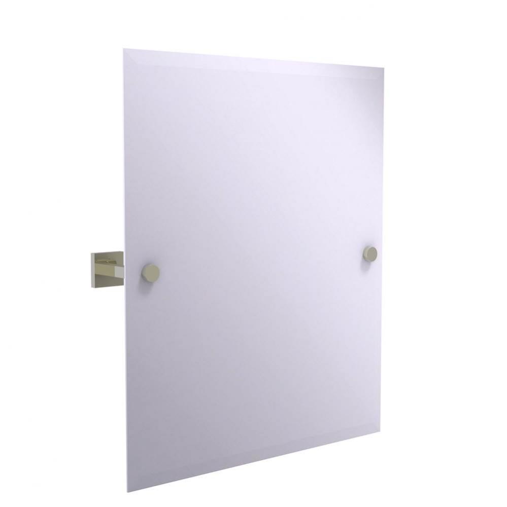 Montero Collection Contemporary Frameless Rectangular Tilt Mirror with Beveled Edge