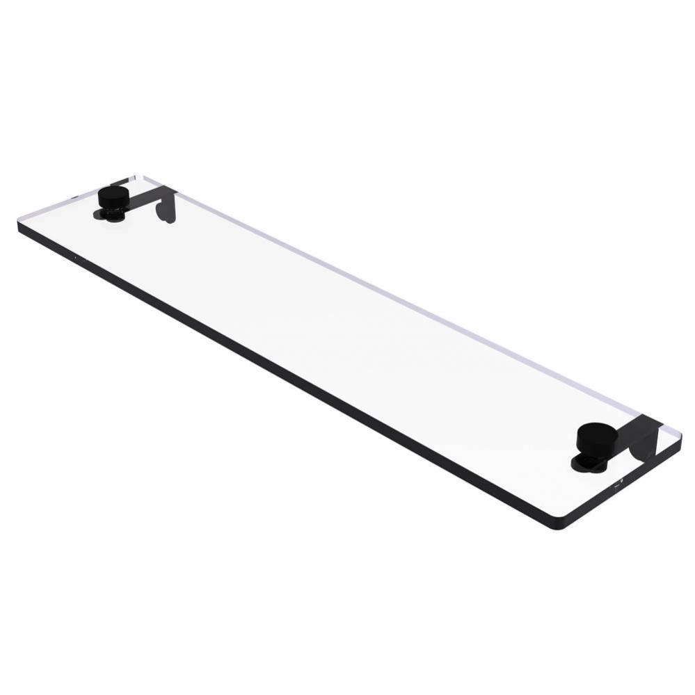 22 Inch Glass Vanity Shelf with Beveled Edges