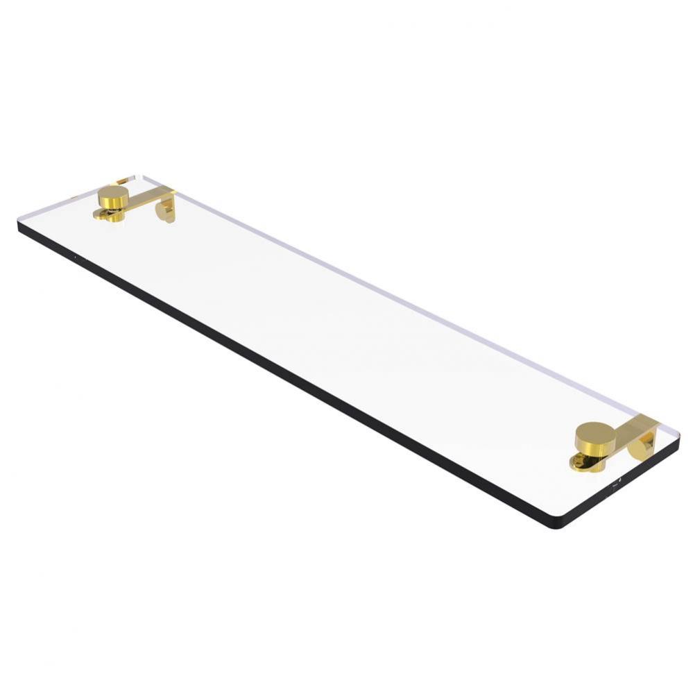 22 Inch Glass Vanity Shelf with Beveled Edges