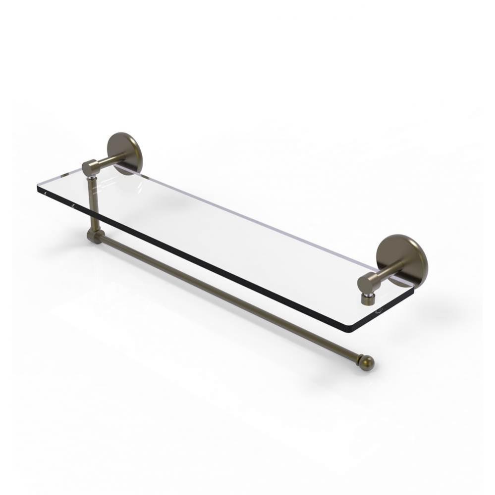 Prestige Skyline Collection Paper Towel Holder with 22 Inch Glass Shelf