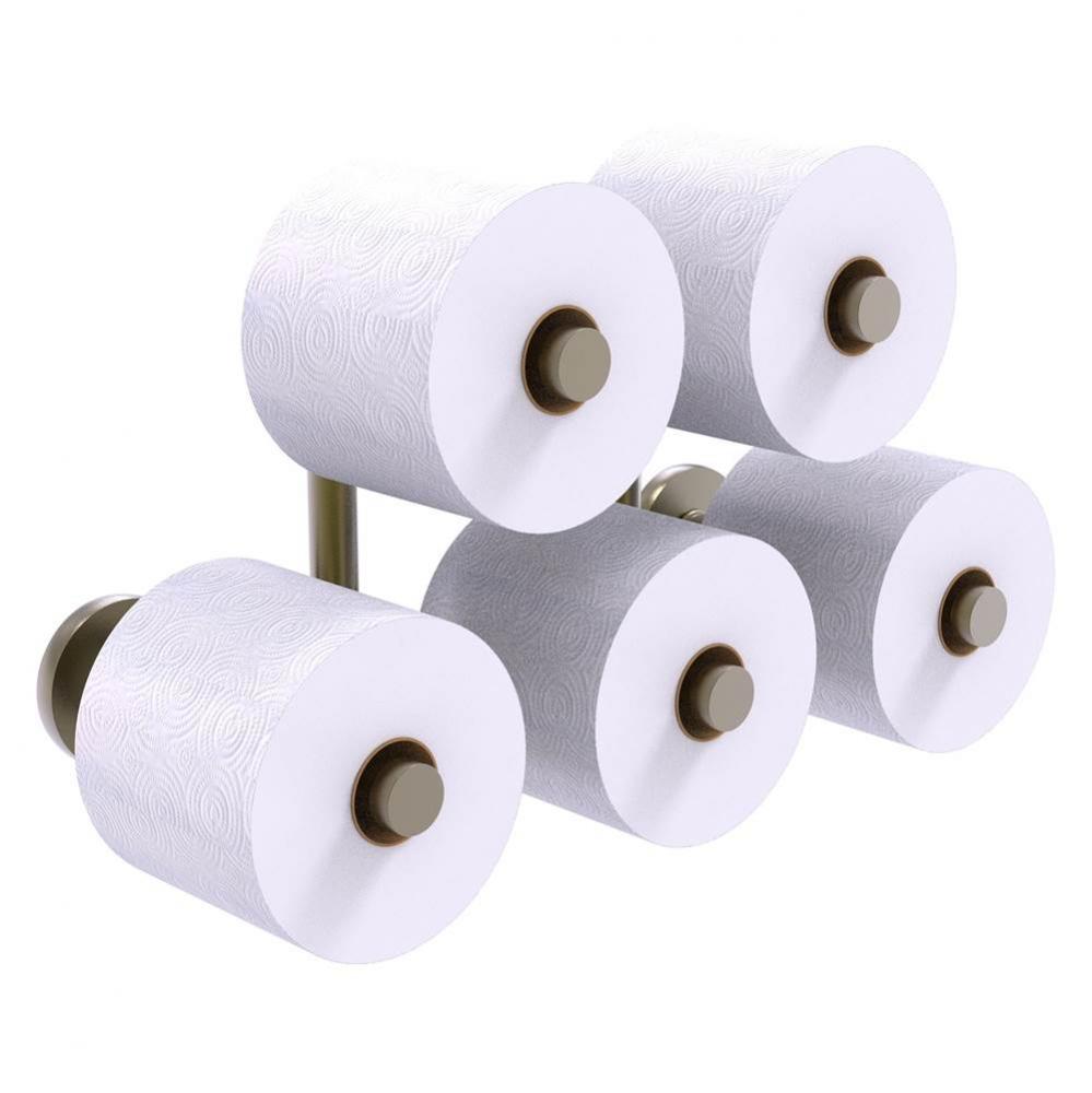 Prestige Skyline Collection 5 Roll Reserve Roll Toilet Paper Holder - Antique Brass