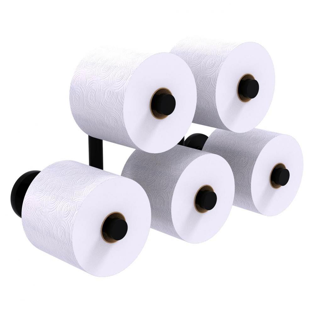 Prestige Skyline Collection 5 Roll Reserve Roll Toilet Paper Holder - Matte Black