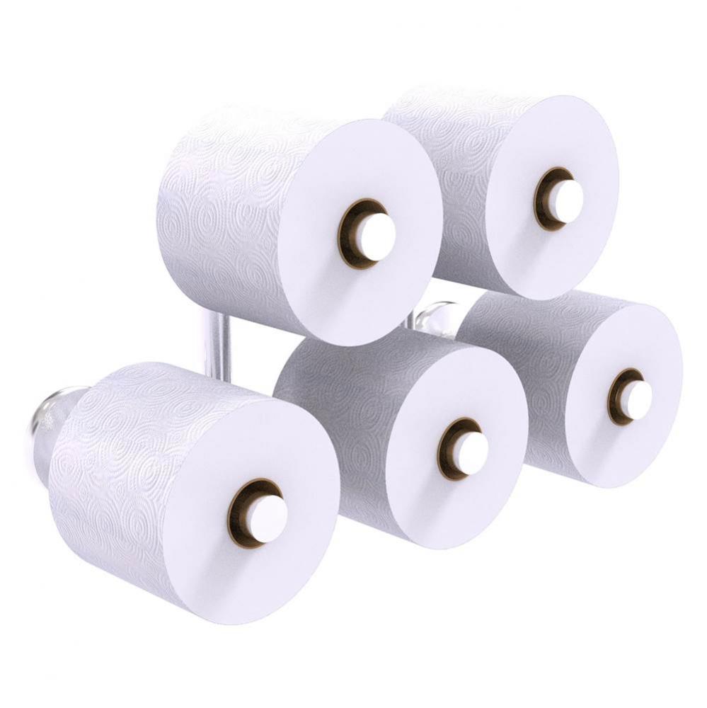 Prestige Skyline Collection 5 Roll Reserve Roll Toilet Paper Holder - Satin Chrome