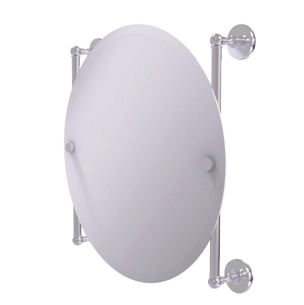 Prestige Skyline Collection Round Frameless Rail Mounted Mirror