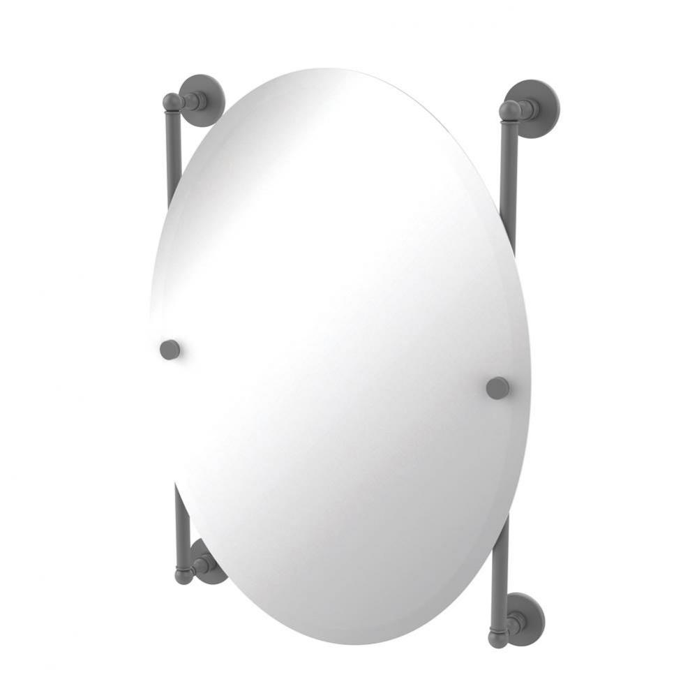 Prestige Skyline Collection Oval Frameless Rail Mounted Mirror