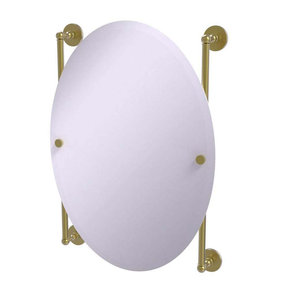 Prestige Skyline Collection Oval Frameless Rail Mounted Mirror
