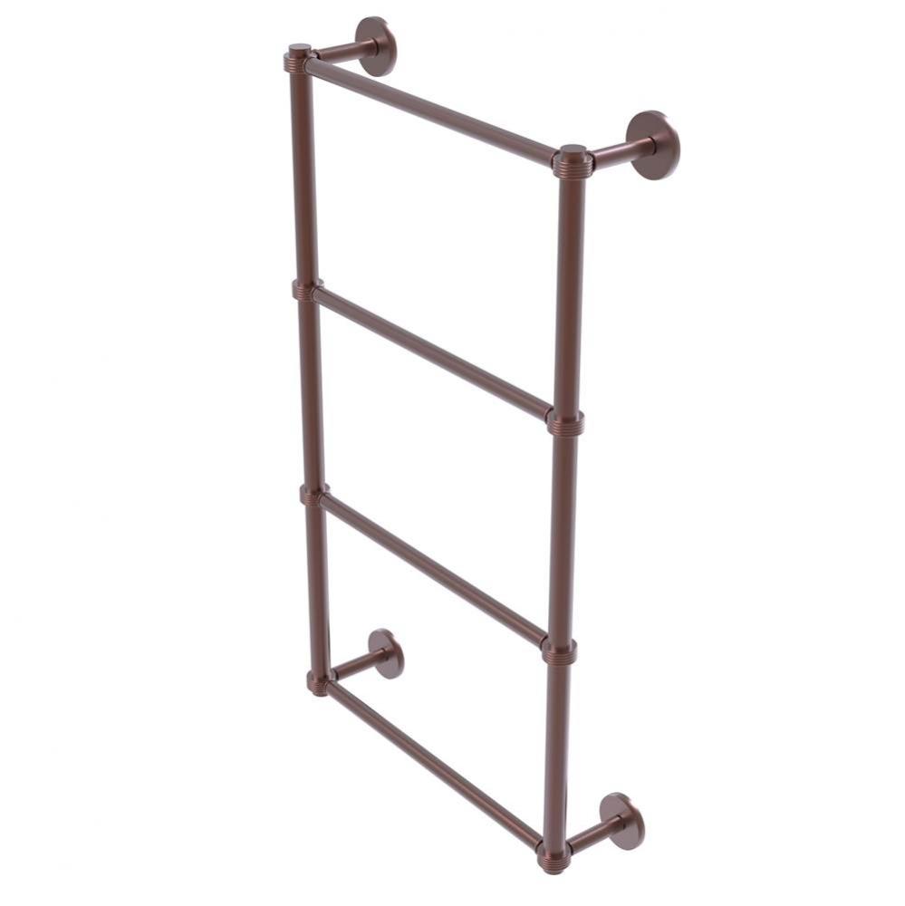 Prestige Skyline Collection 4 Tier 24 Inch Ladder Towel Bar with Groovy Detail