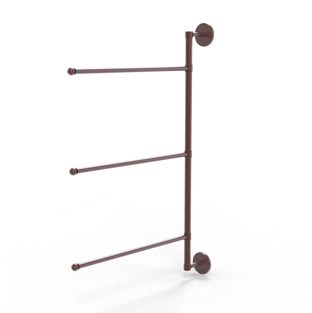 Prestige Skyline Collection 3 Swing Arm Vertical 28 Inch Towel Bar