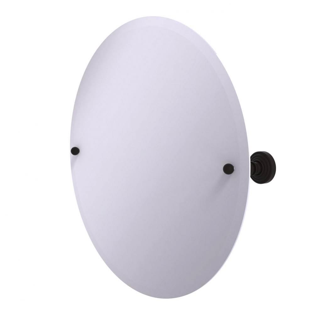 Frameless Round Tilt Mirror with Beveled Edge
