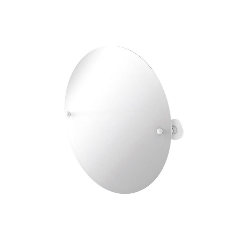 Frameless Round Tilt Mirror with Beveled Edge