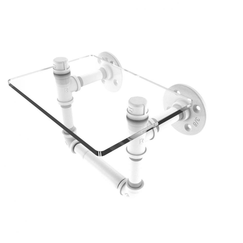 Pipeline Collection Toilet Tissue Holder with Glass Shelf