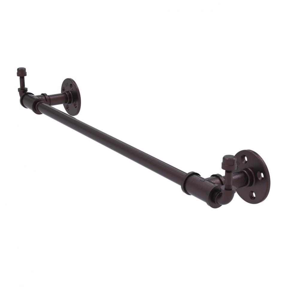 Pipeline Collection 24 Inch Towel Bar with Integrated Hooks