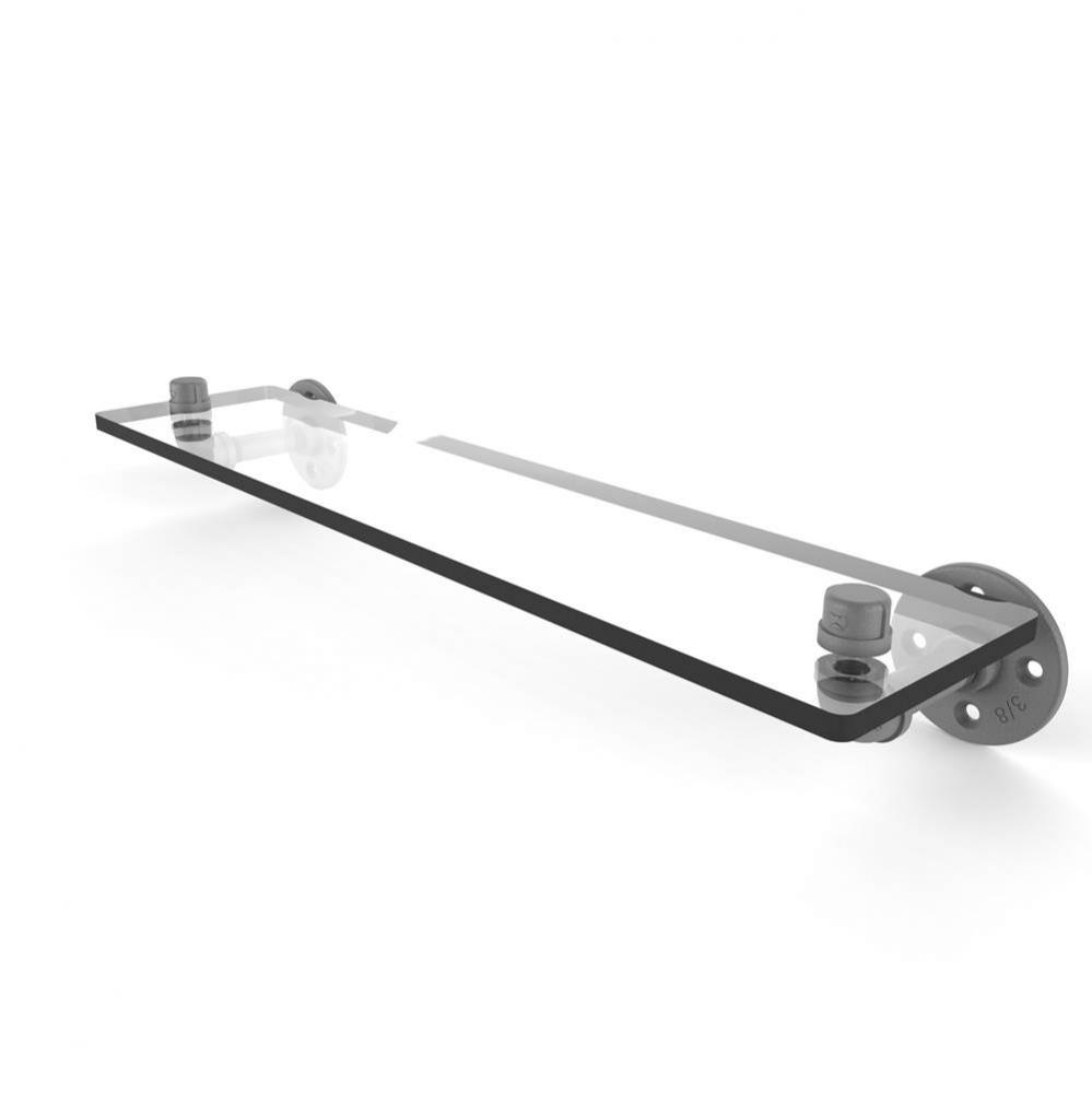 Pipeline Collection 22 Inch Glass Shelf