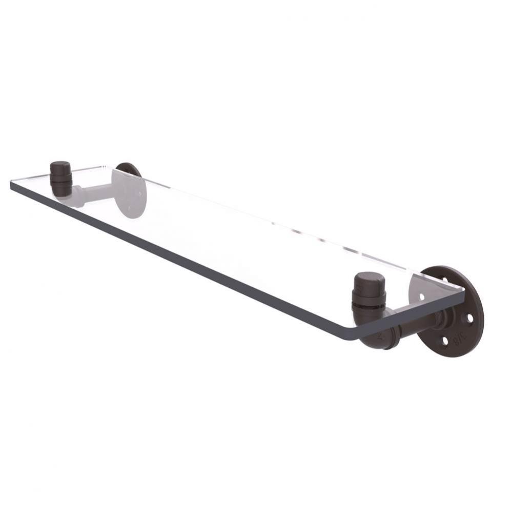 Pipeline Collection 22 Inch Glass Shelf