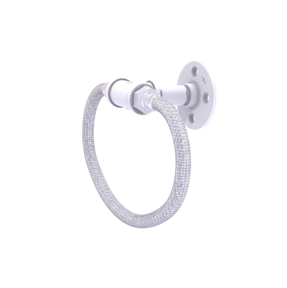 Pipeline Collection Towel Ring with Stainless Steel Braided Ring