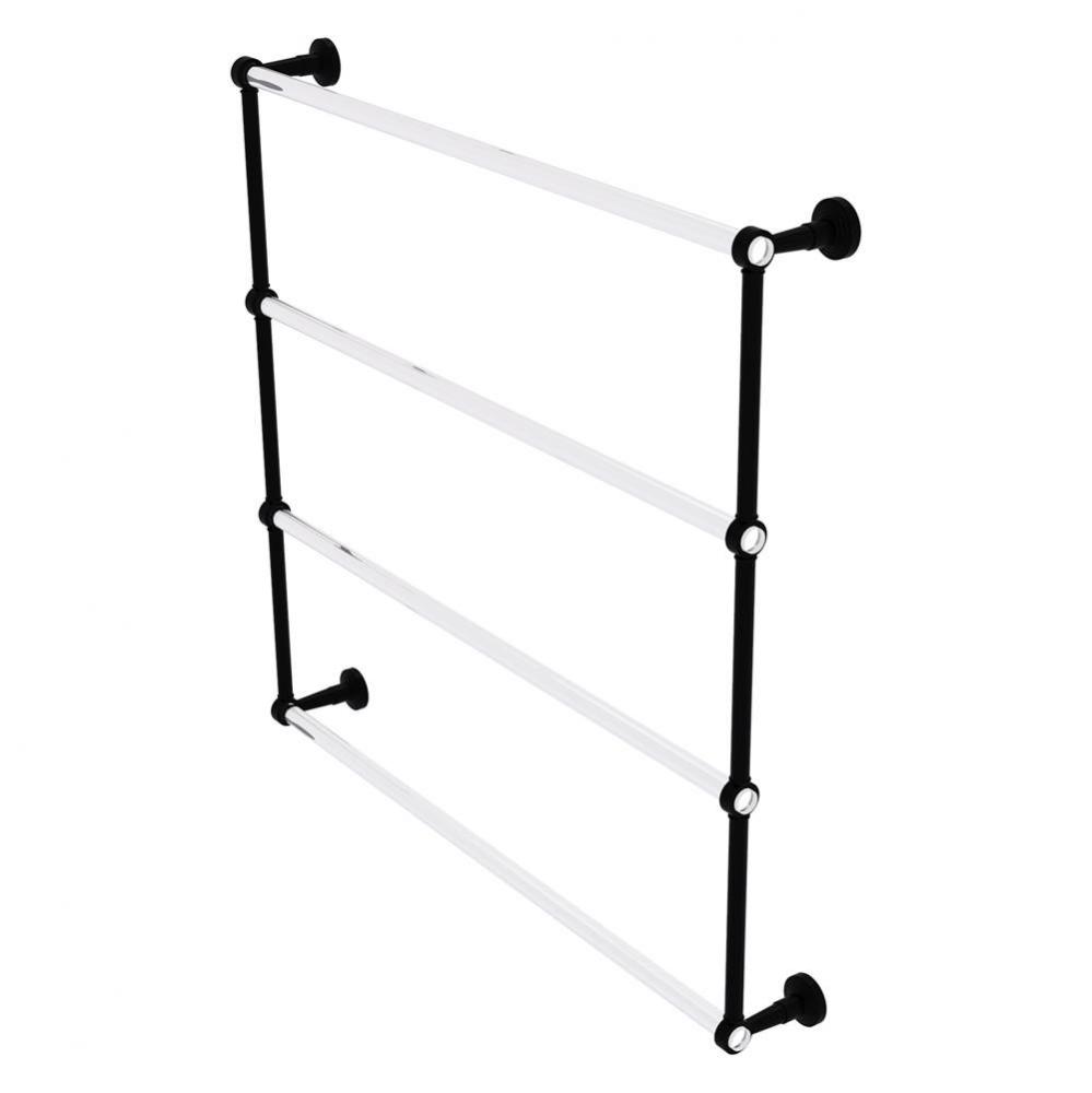 Pacific Beach Collection 4 Tier 36 Inch Ladder Towel Bar - Matte Black