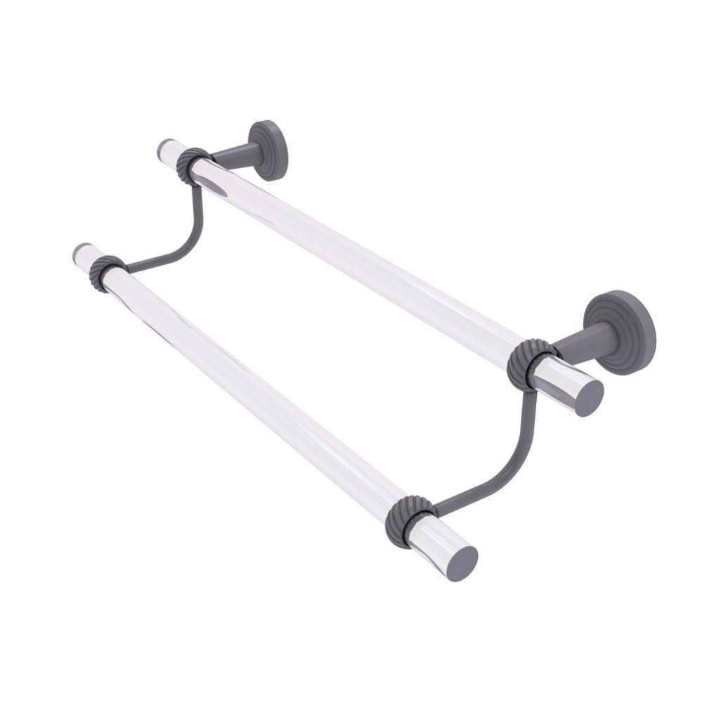 Pacific Beach Collection 18 Inch Double Towel Bar with Twisted Accents