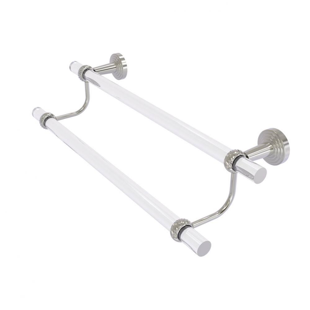 Pacific Beach Collection 24 Inch Double Towel Bar with Twisted Accents