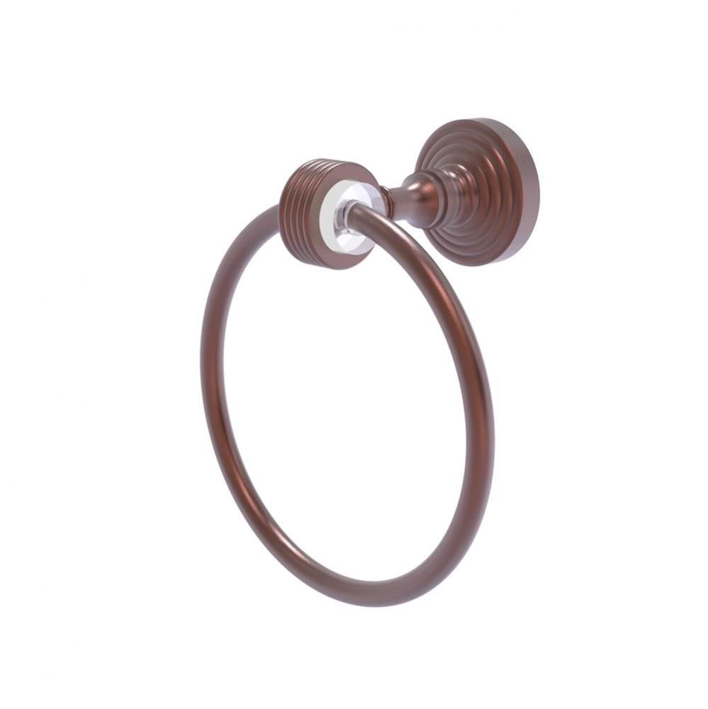 Pacific Grove Collection Towel Ring with Groovy Accents