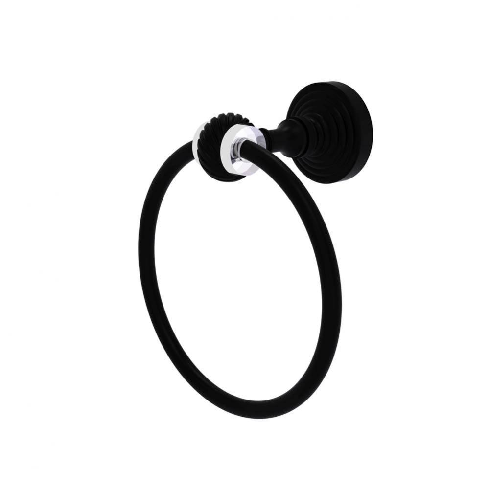 Pacific Grove Collection Towel Ring with Twisted Accents
