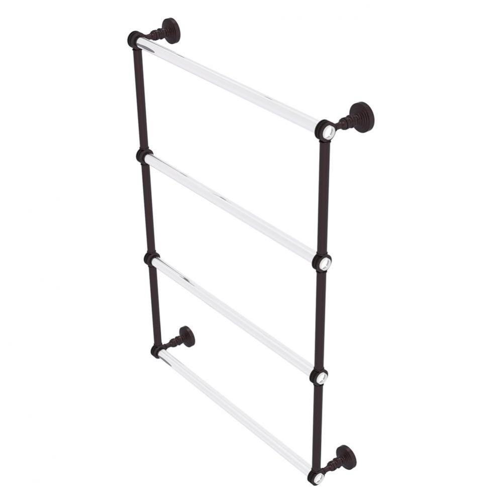 Pacific Grove Collection 4 Tier 24 Inch Ladder Towel Bar with Dotted Accents - Antique Bronze