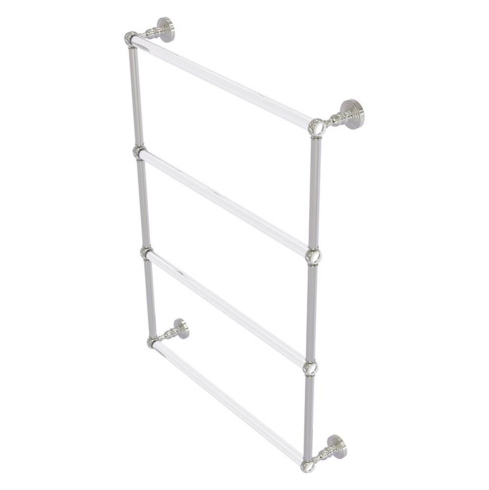 Pacific Grove Collection 4 Tier 24 Inch Ladder Towel Bar with Twisted Accents - Satin Nickel