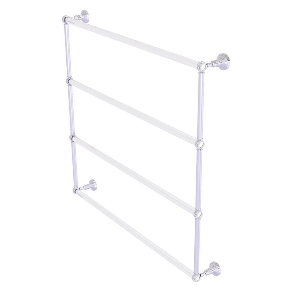 Pacific Grove Collection 4 Tier 36 Inch Ladder Towel Bar with Twisted Accents - Polished Chrome