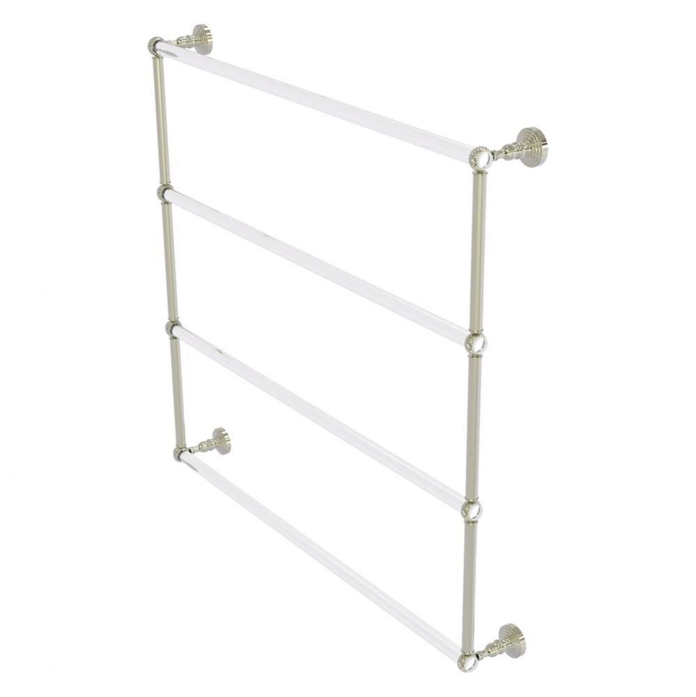 Pacific Grove Collection 4 Tier 36 Inch Ladder Towel Bar with Twisted Accents - Polished Nickel