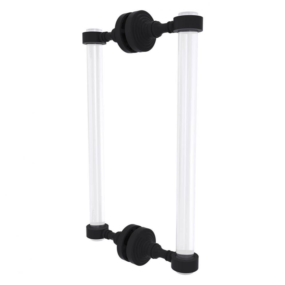 Pacific Grove Collection 12 Inch Back to Back Shower Door Pull - Matte Black