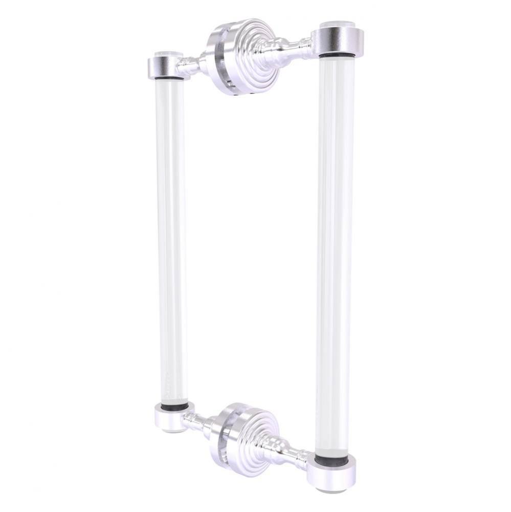 Pacific Grove Collection 12 Inch Back to Back Shower Door Pull - Satin Chrome