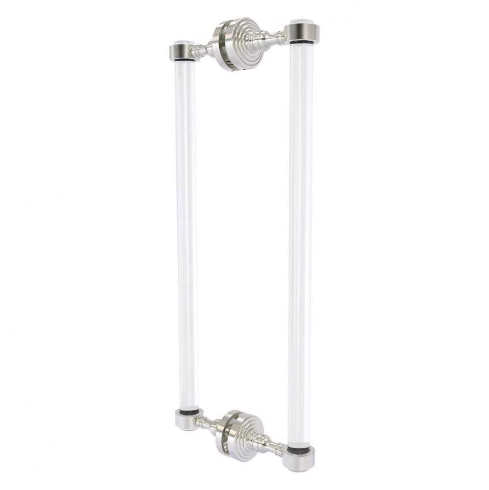 Pacific Grove Collection 18 Inch Back to Back Shower Door Pull - Satin Nickel