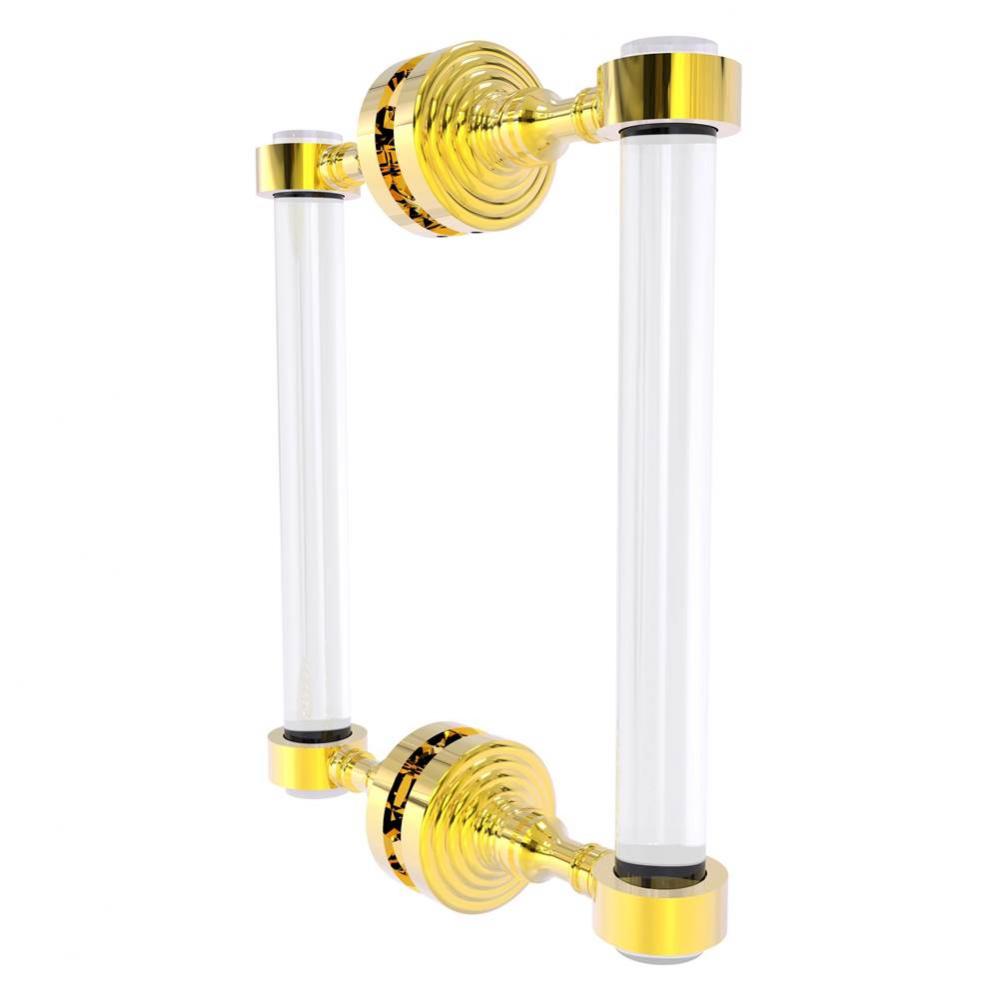 Pacific Grove Collection 8 Inch Back to Back Shower Door Pull - Polished Brass