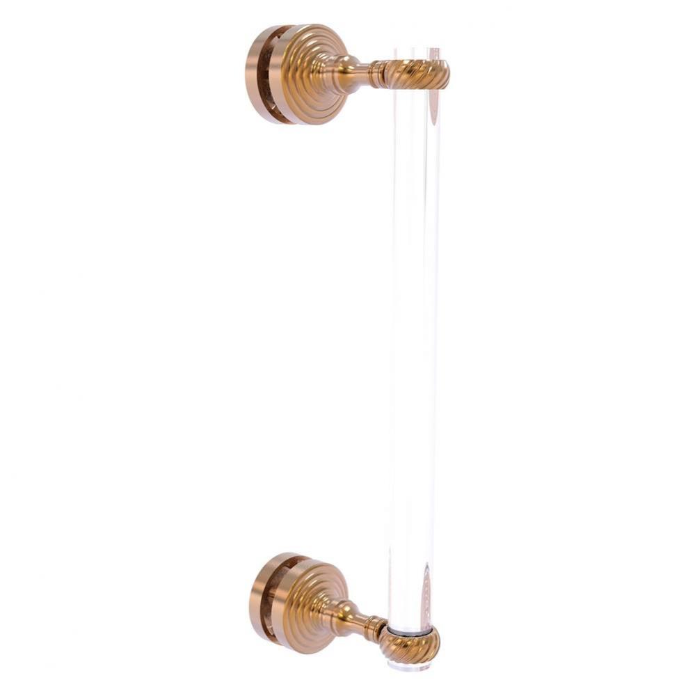 Pacific Grove Collection 12 Inch Single Side Shower Door Pull with Twisted Accents - Brushed Bronz