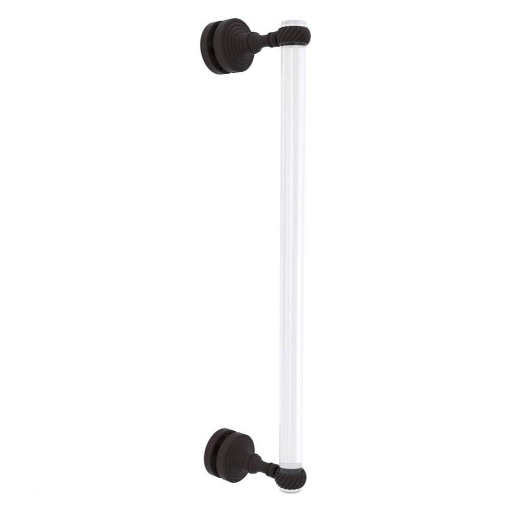 Pacific Grove Collection 18 Inch Single Side Shower Door Pull with Twisted Accents - Oil Rubbed Br