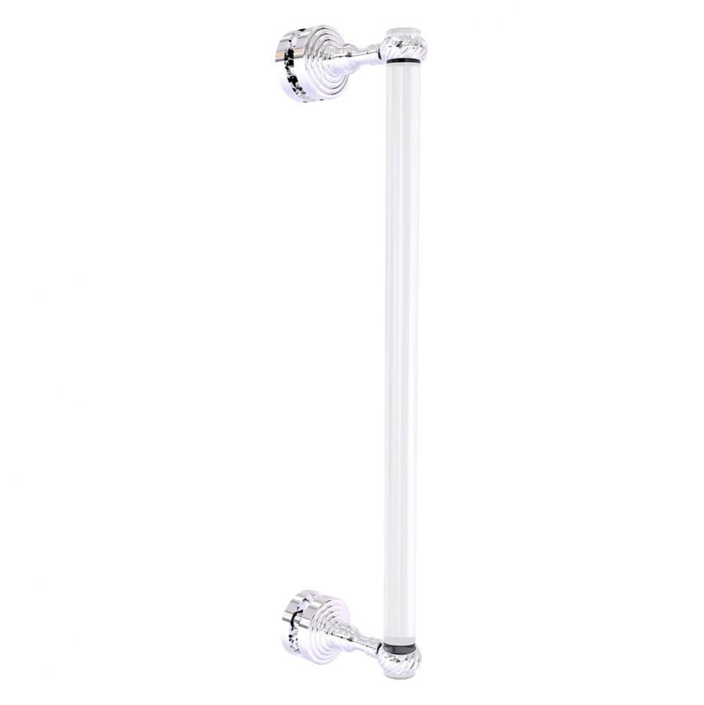 Pacific Grove Collection 18 Inch Single Side Shower Door Pull with Twisted Accents - Polished Chro