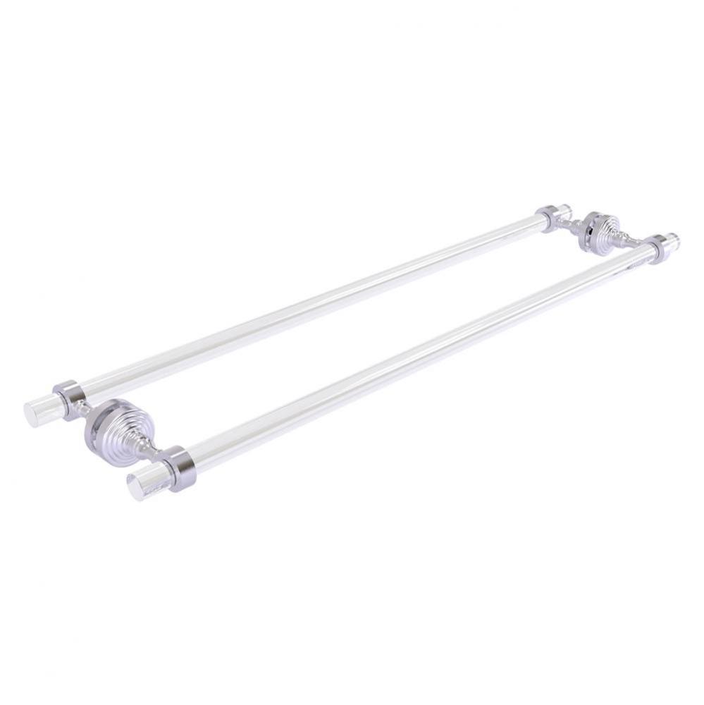 Pacific Grove Collection 30 Inch Back to Back Shower Door Towel Bar - Satin Chrome