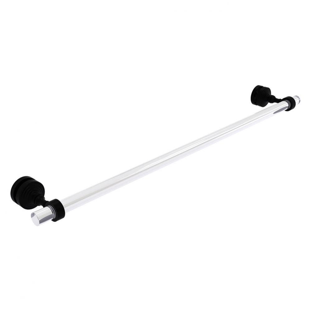Pacific Grove Collection 30 Inch Shower Door Towel Bar - Matte Black