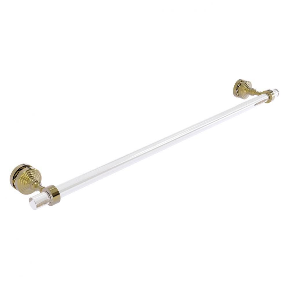 Pacific Grove Collection 30 Inch Shower Door Towel Bar - Unlacquered Brass