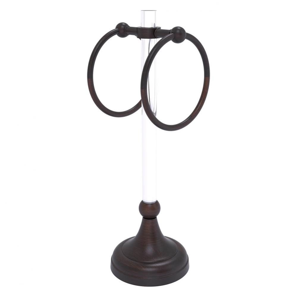 Pacific Grove Collection 2 Ring Vanity Top Guest Towel Ring - Venetian Bronze
