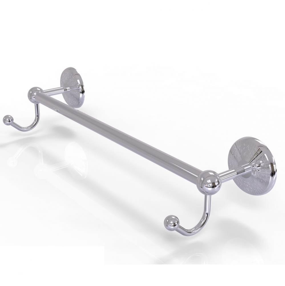 Prestige Monte Carlo Collection 36 Inch Towel Bar with Integrated Hooks