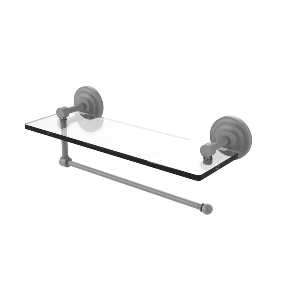 Prestige Que New Collection Paper Towel Holder with 16 Inch Glass Shelf