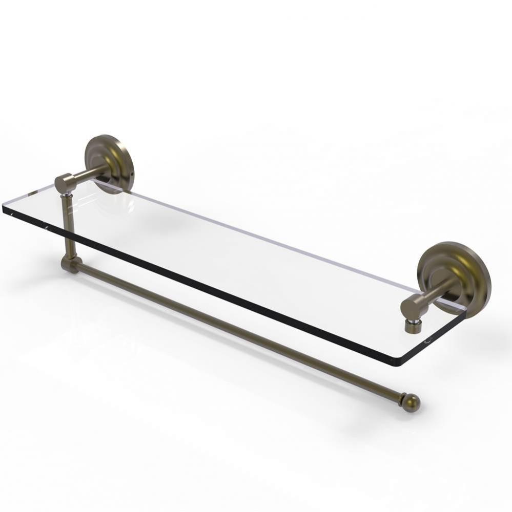 Prestige Que New Collection Paper Towel Holder with 22 Inch Glass Shelf