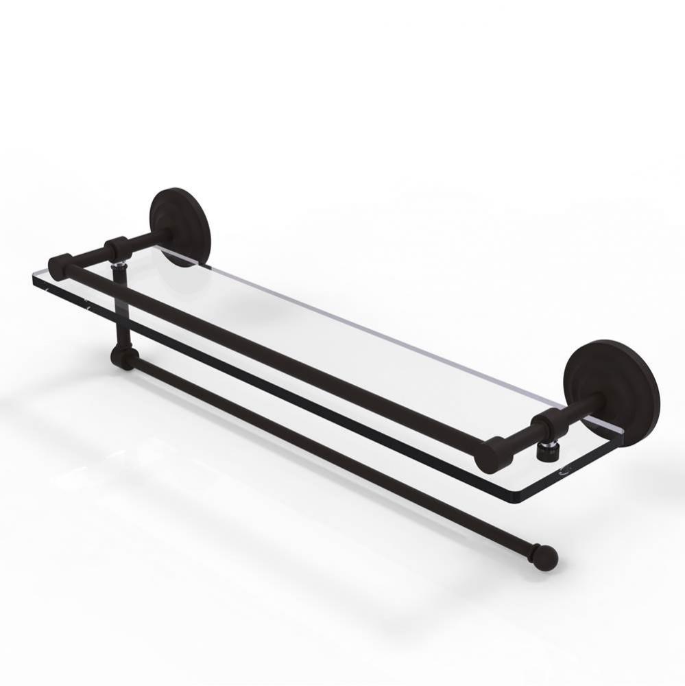 Prestige Que New Collection Paper Towel Holder with 22 Inch Gallery Glass Shelf