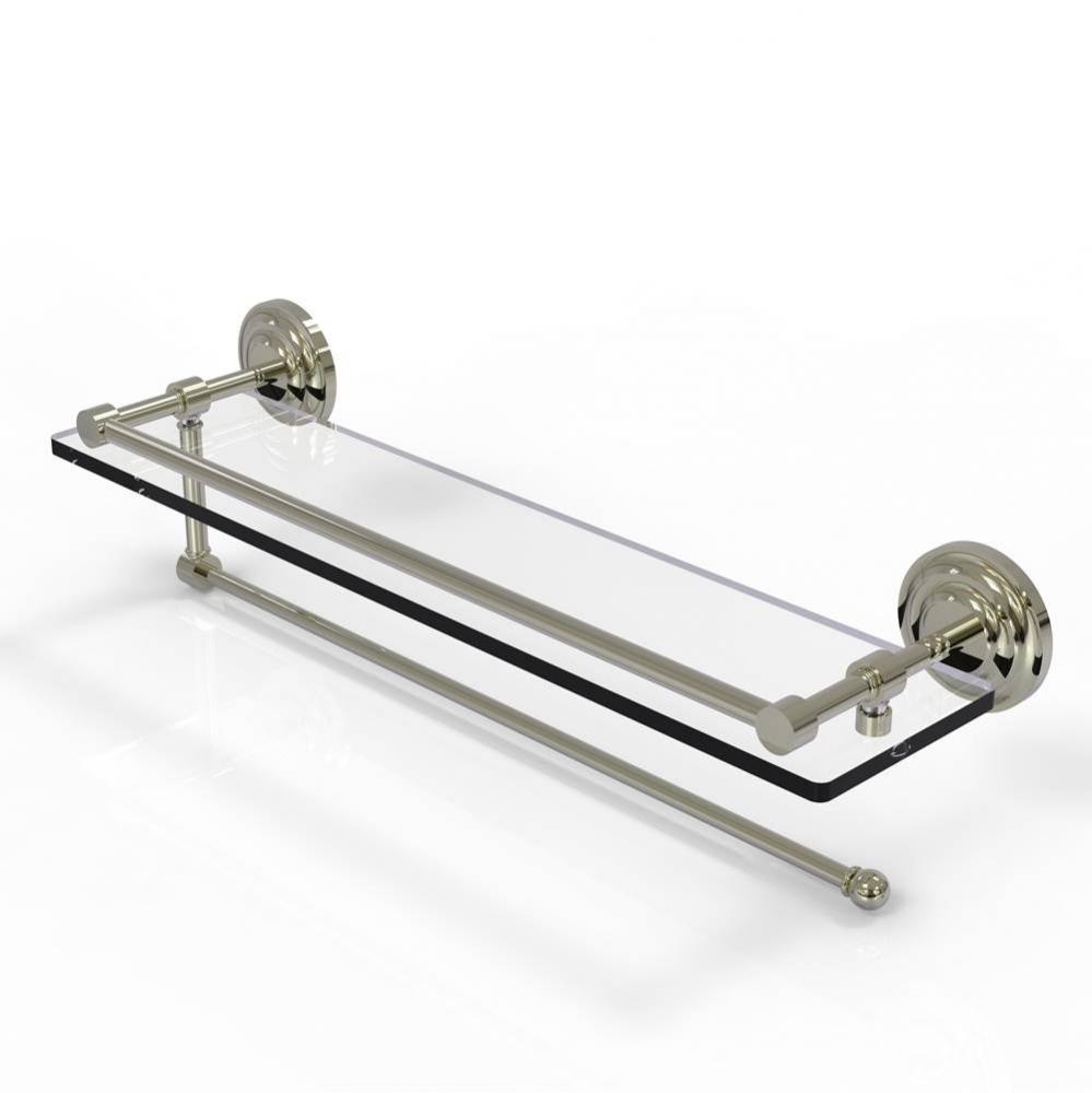 Prestige Que New Collection Paper Towel Holder with 22 Inch Gallery Glass Shelf