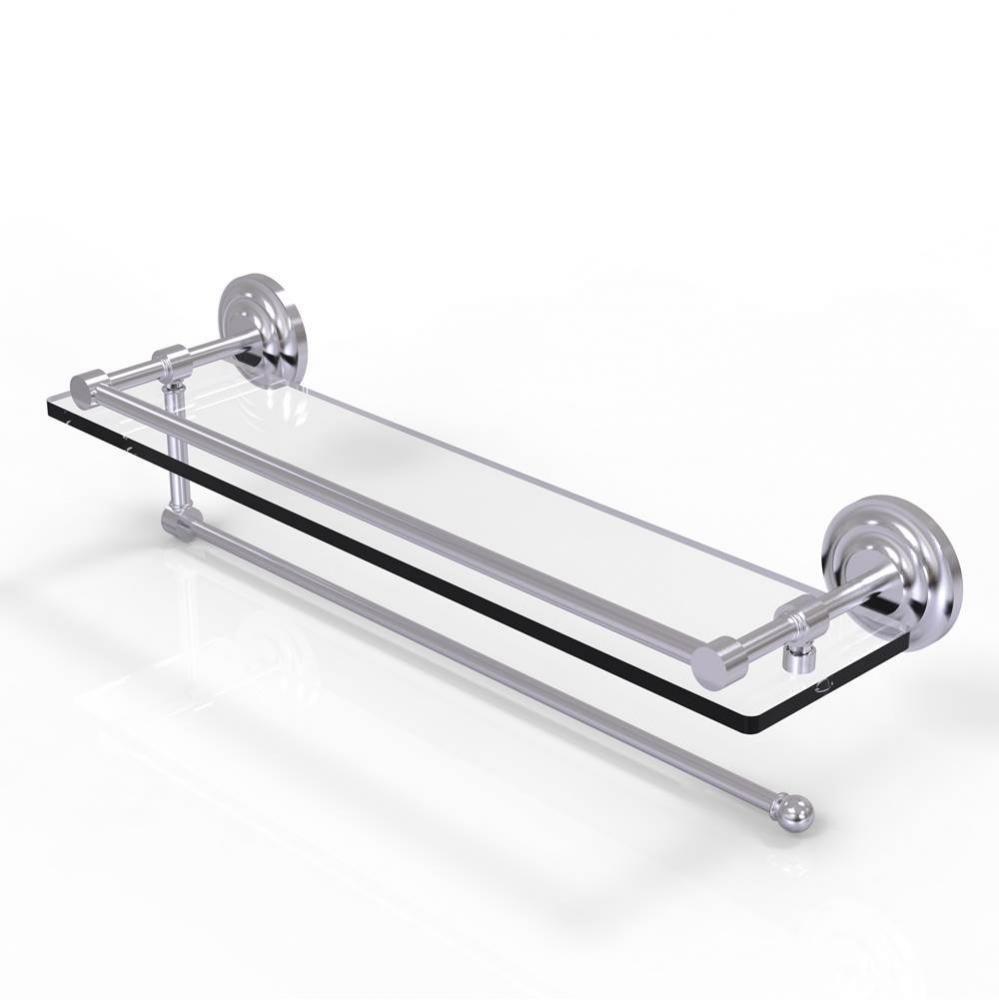 Prestige Que New Collection Paper Towel Holder with 22 Inch Gallery Glass Shelf