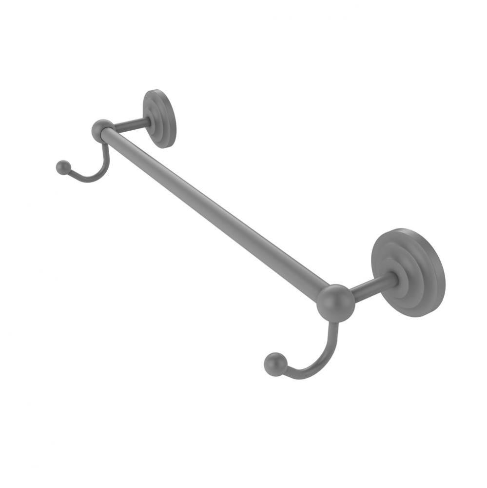 Prestige Que New Collection 24 Inch Towel Bar with Integrated Hooks